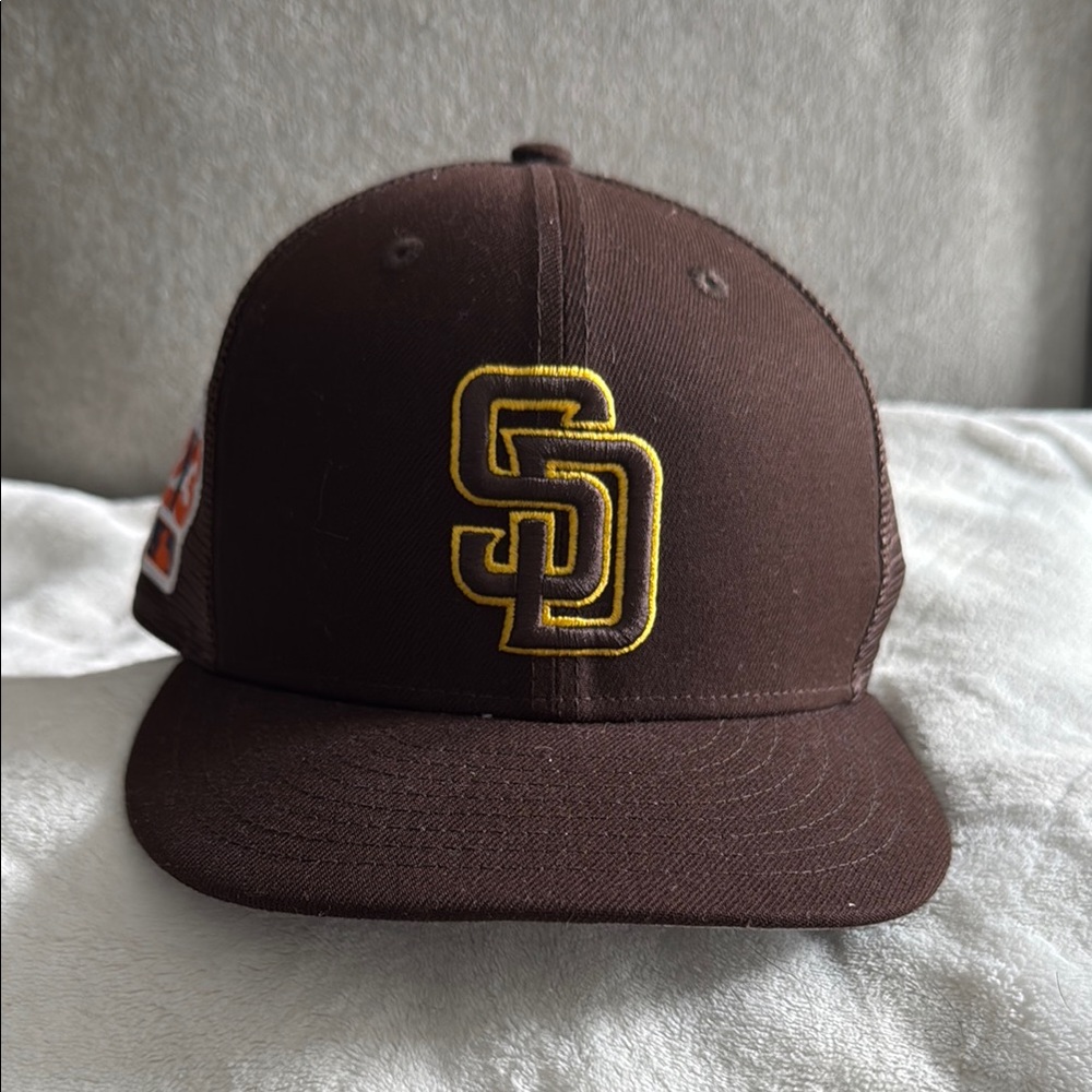 San Diego Padres Brown Hat with Yellow Logo